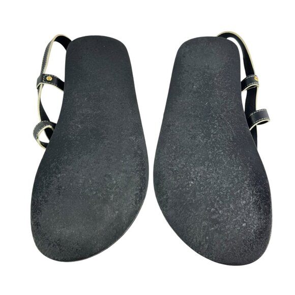 LOUIS VUITTON Black Leather Mens Thong Strappy Sandals Italy Marked as 12 - 13US - Picture 11 of 12